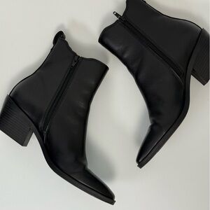 Open Edit Stylish Black Chelsea Ankle Boots Low Heel Women Size 9